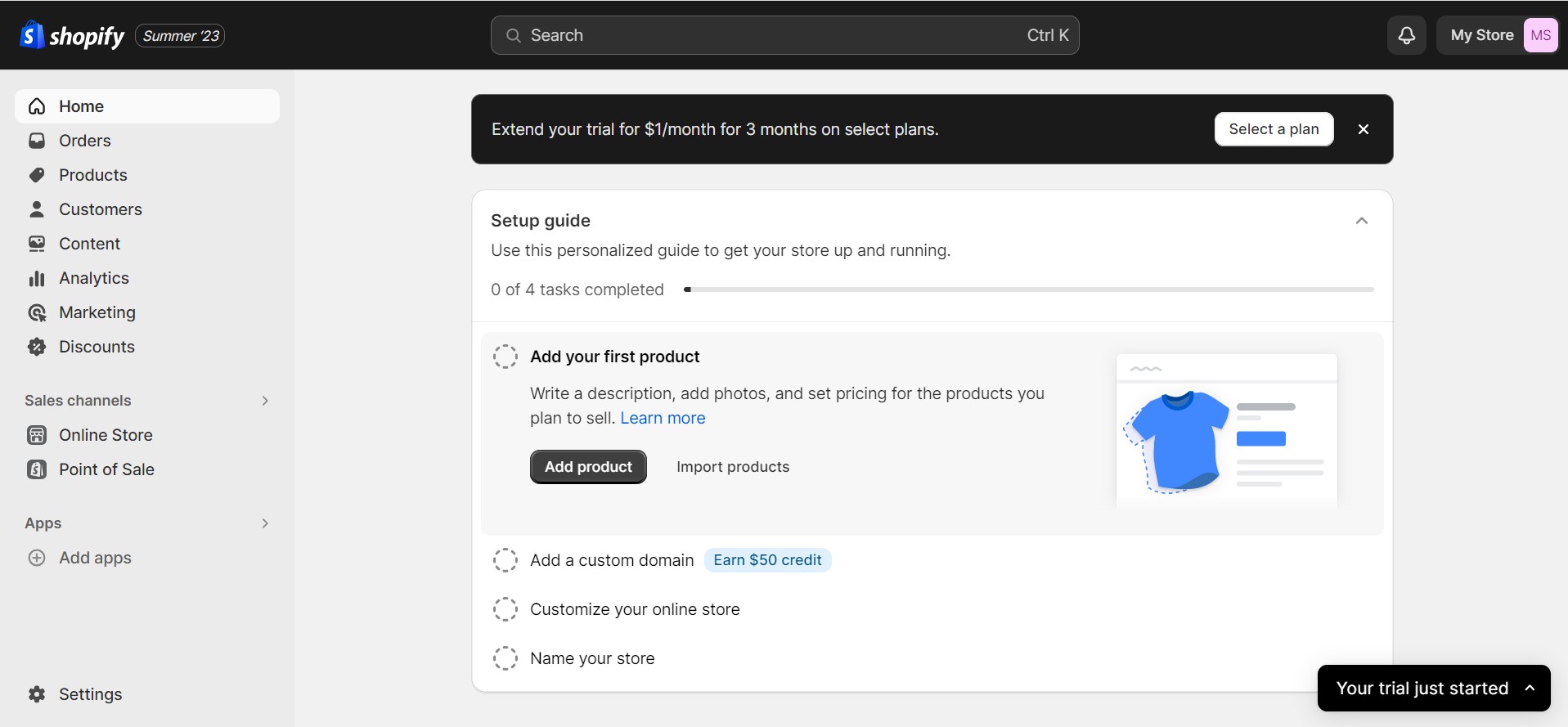 Verify the email Shopify sends you